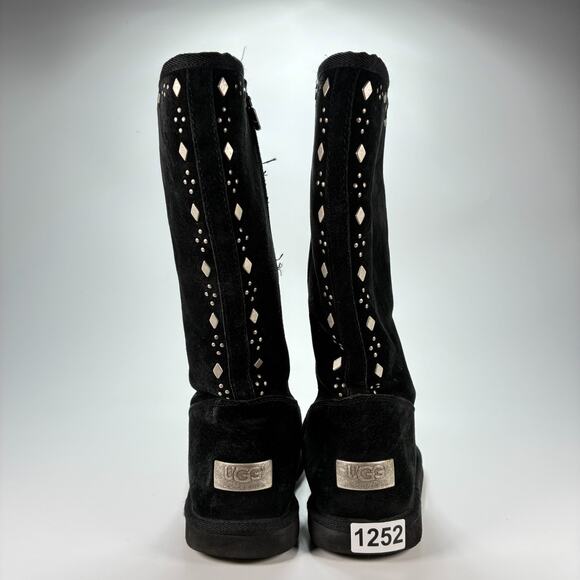 UGG Joplin Black Suede Studded Winter Snow Rain Boots 5544 Women's Size 7 - Picture 7 of 7